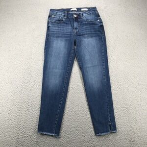 KENSIE Jeans‎ Size 4/27 The Effortless Skinny Crop Split Hem Stretch Denim